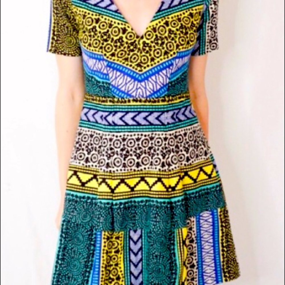 Plenty Tracy Reese Mixed Print Fit Flare Dress 390